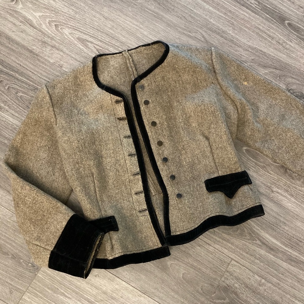 Grey and Black Antique Victorian/Edwardian Jacket